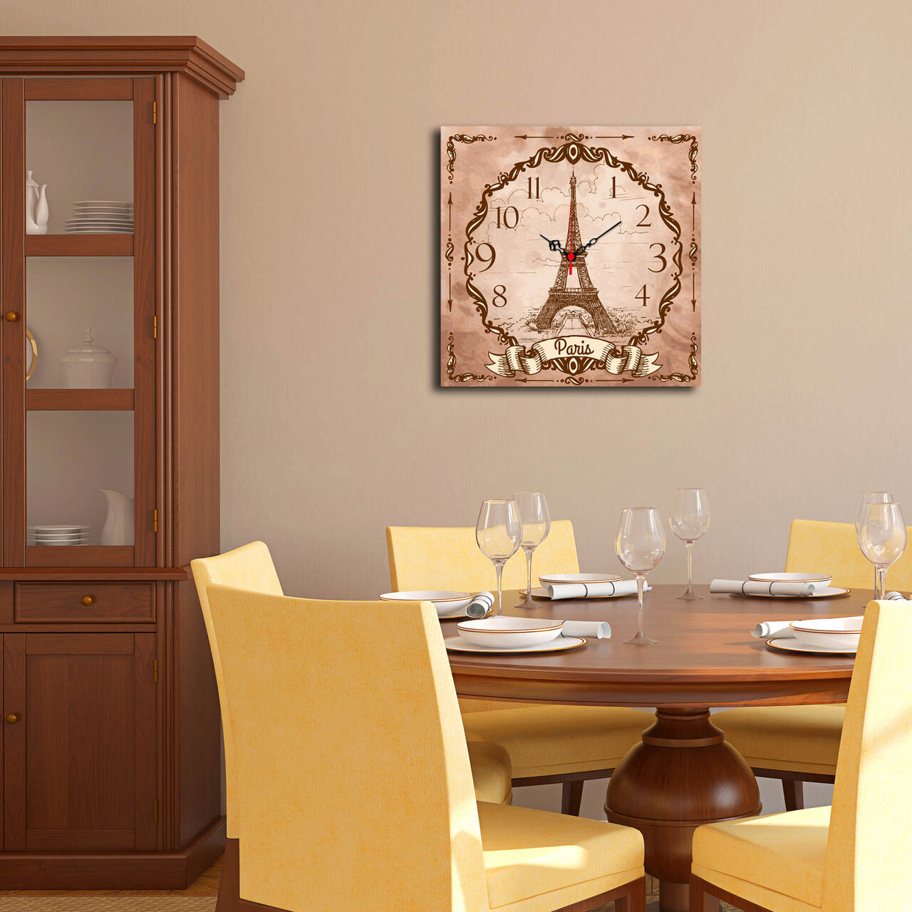 Ceas de perete, Msk-22, Dimensiune: 40 x 40 cm, Multicolor - imagine 3